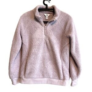 Athleta Girl XL Fleece 1/4 Zip Pullover Sweatshirt Pockets Casual Outdoors Soft